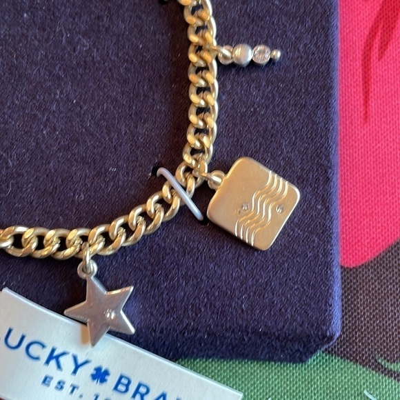 Lucky Brand Semi Precious Accents Bracelet | eBay Brand New Lucky Brand Semi-Precious Accents Gold Tone Charm Bracelet